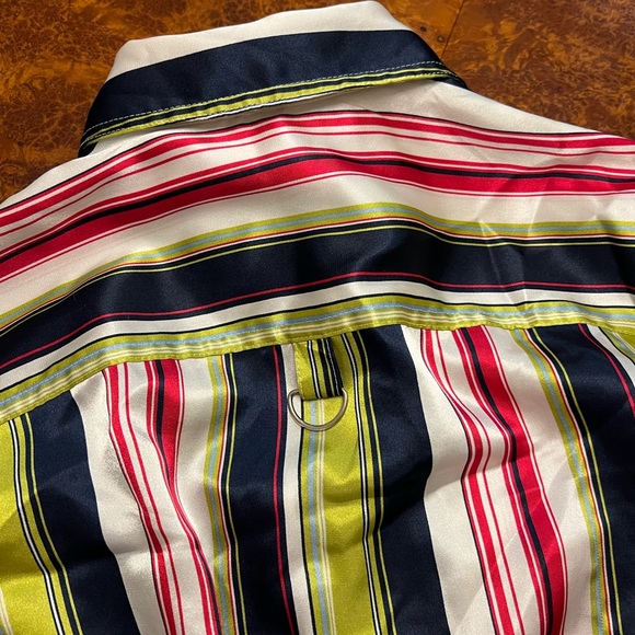 Sag Harbor Striped Button-Down Shirt-Small - Picture 4 of 6